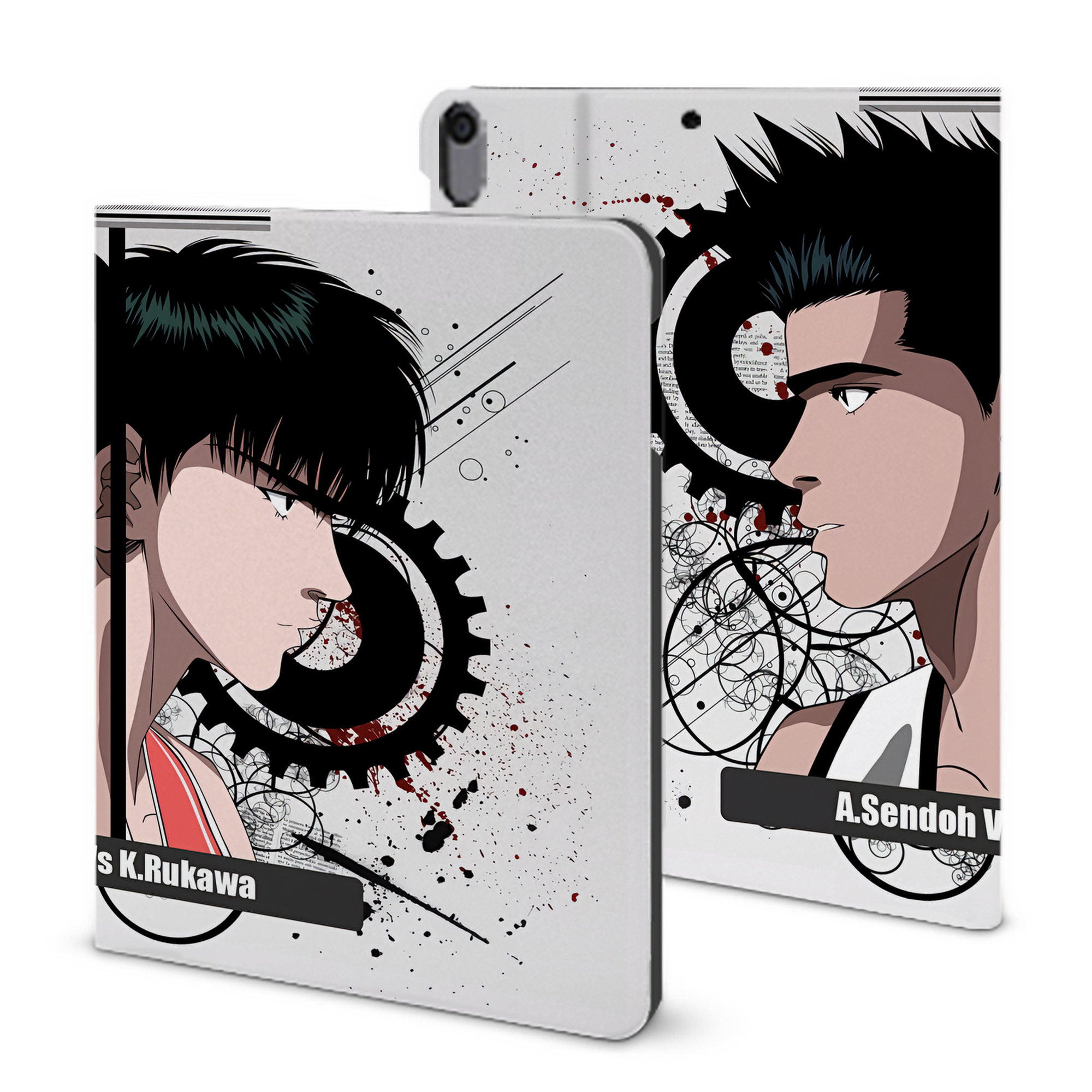 （画像用） SLAM DUNK／スラムダンク IPad ケース ブック型 PUレザー TPU 耐衝撃 軽量 薄型 ペン収納なし 全面保護 IPad 各モデル対応